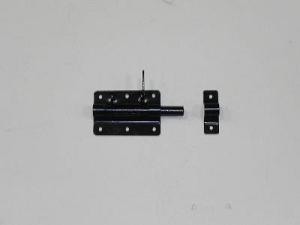 Hangslotgrendel 100x70mm zwart gepoedercoat