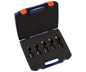 Diamantboorkronenset '757', ø6-ø14 M14-opname, 5-dlg. set in kunststof koffer