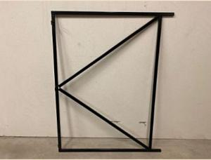 Verstelbaar poortframe 1200x1550mm zwart gepoedercoat