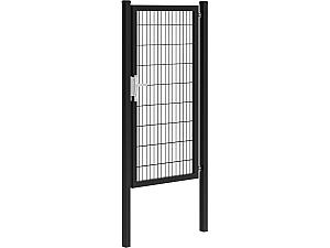Hillfence metalen enkele poort Premium-line inclusief slot, 100 x 180 cm, zwart