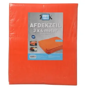 Prof bouwzeil/ afdekzeil 3 x 4 meter - Oranje 150 gr.