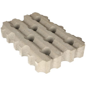 Grastegel 41x61x10 cm MP grijs 4st/lg