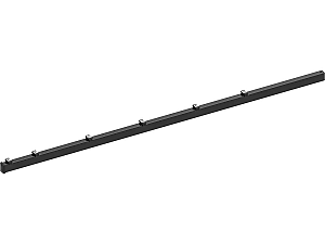 Hillfence metalen paal, inclusief aansluitingset en afdekkap, 6 x 4 x 240 cm, zwart.