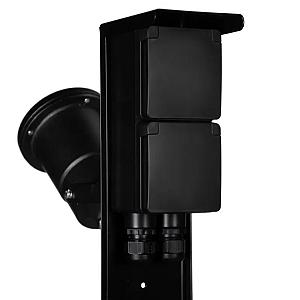 Tuinpaal - pro tweevoudig met spot dubbele wartel zwart