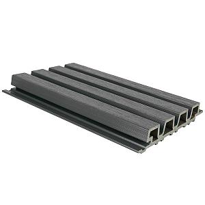 NewTechWood HKC co-extrusie Castellation PRO35 gevelbekleding, 3,3 x 21,5 x 390 cm, Silver Gray.