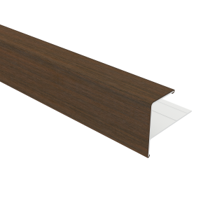 NewTechWood aluminium co-extrusie eindprofiel t.b.v. Castellation PRO, 5 x 5 x 300 cm, Ipe.