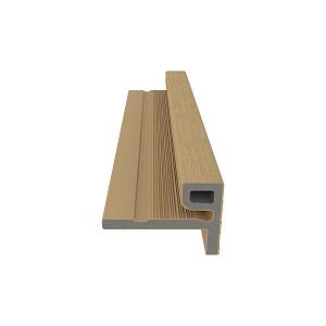 NewTechWood HKC co-extrusie eindprofiel castellation t.b.v. wand bekleding, 7 x 5 x 300 cm, Red Ceda