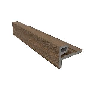 NewTechWood HKC co-extrusie eindprofiel castellation t.b.v. wand bekleding, 7 x 5 x 300 cm, Teak.