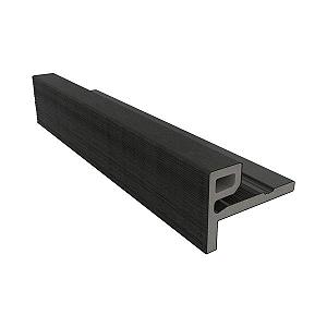 NewTechWood HKC co-extrusie eindprofiel castellation t.b.v. wand bekleding, 7 x 5 x 300 cm, Ebony zw