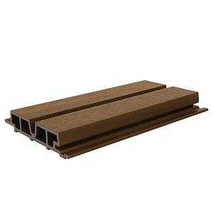NewTechWood HKC co-extrusie Castellation PRO65 gevelbekleding, 3,3 x 18 x 390 cm, Teak.