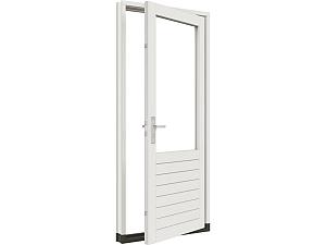Stapeldorpeldeur meranti rechtsdraaiend 930x2169+ kozijn 1038x2263mm Wit (incl. DTS en deurbeslag)