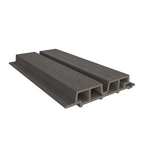NewTechWood HKC co-extrusie Castellation PRO65 gevelbekleding, 3,3 x 18 x 290 cm, Silver Gray.