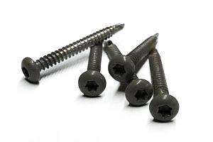 RVS schroef met gekleurde top voor NTW Castellation PRO, set a 50 stuks incl. bit, Silver gray.