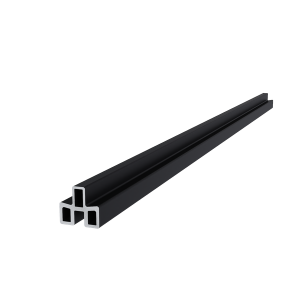 NewTechWood aluminium frameset t.b.v. triple schermplanken, zwart.