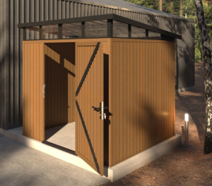 NewTechWood HKC berging 283x210x265cm Teak, enkele deur