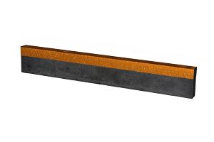 U-profiel corten gelijkzijdig opsluitband 6cm 220x4,6x4,6x6,4 cm