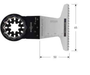 MTC65 HCS Hout/Plastic Starlock invalzaagblad 65x50