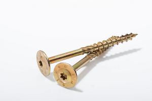 Gebintschroef 8 x 100 mm, geelverzinkt inclusief T40 bitje, doos ï 25 st.