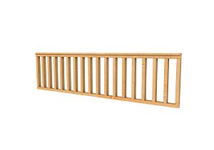 Hekwerk recht douglas type C, 278,5 x 73 cm, onbehandeld.