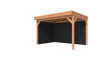Douglas buitenverblijf Comfort/DHZ zijwand Zweeds rabat enkelzijdig 246,5 cm, zwart geïmpregneerd.