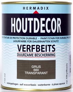 Houtdecor 660 transparant grijs 750 ml