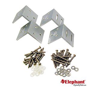 Hoekbeslag aluminium geanodiseerd set 6st.