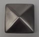 Paalornament roestvrij staal piramide 71x71mm