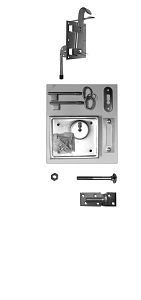 Poortbeslag opdek met hengen en duimen