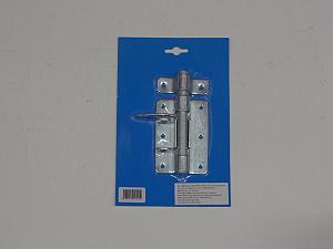 Hangslotgrendel op kaart 100x70x2 mm galvanisch verzinkt