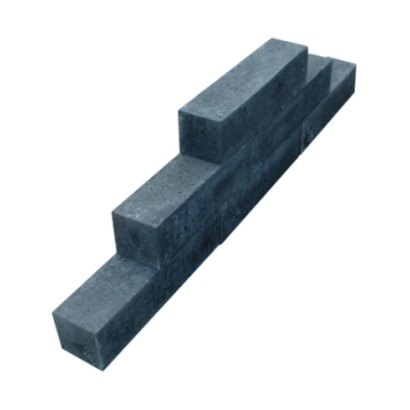 Mega-stapelblok 20x30x60 (bxdxh) grijs