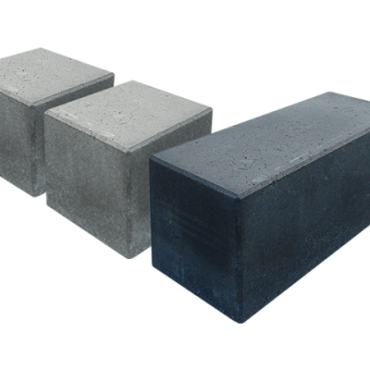 Zitelement/ stapelblok 40x40x40 cm (bxdxh) grijs of zwart