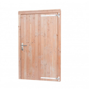 Douglas enkele deur inclusief kozijn extra breed en hoog, linksdraaiend, 110 x 214,5 cm, onbehandeld.