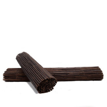 Bamboe rolscherm zwart 180x180 cm