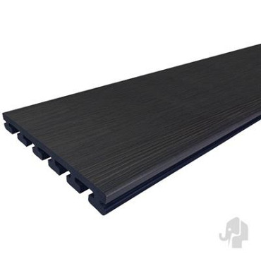 Eva-Last I-series vlonderplank nero 2,5 x 21 x 400 cm - eenzijdig toepasbaar houtnerf