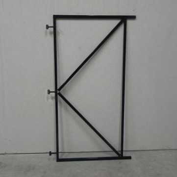 Verstelbaar poortframe zwart gepoedercoat 100x180 cm