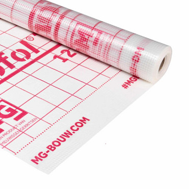Miofol 125S 1.50 x 25 m rood montage warme kant (tbv isolatieplaat)