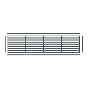 Boston Decopaneel Paxos horizontaal 45x175 cm dikte 2 mm RAL7016 (1008)