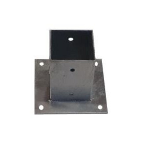 Paalhouder met plaat 101x101x150 2,5mm vuurverzinkt