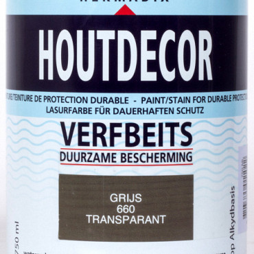 Houtdecor 660 transparant grijs 750 ml
