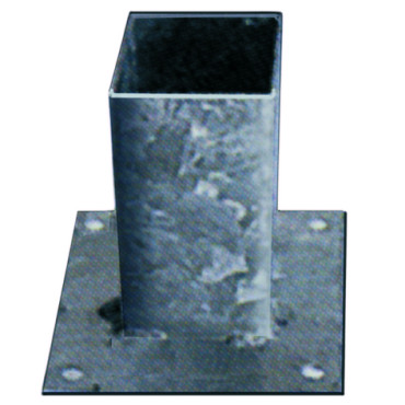 Vloerpaalhouder met plaat 14x14 cm