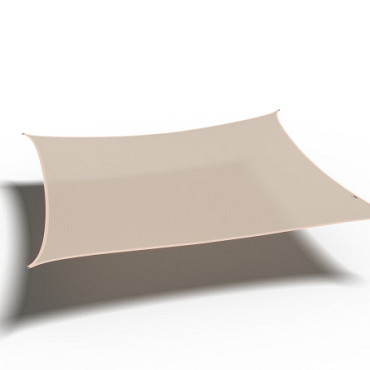 Schaduwdoek Coolfit Vierkant 3,6 x 3,6 x 3,6 x 3,6m gebroken wit