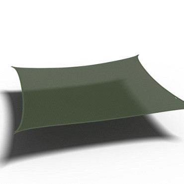 Schaduwdoek Coolfit Vierkant 3,6 x 3,6 x 3,6 x 3,6m olijf groen