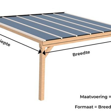 Muuraanbouw veranda DD50XL Deluxe - polycarbonaat dak