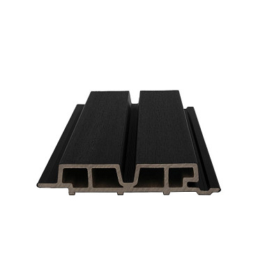 NewTechWood HKC co-extrusie Castellation PRO65 gevelbekleding, 3,3 x 18 x 290 cm, Ebony zwart.