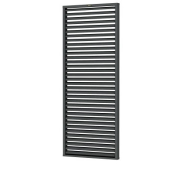 Shutterscherm Excellent vuren, 90 x 224 cm, zwart gespoten.