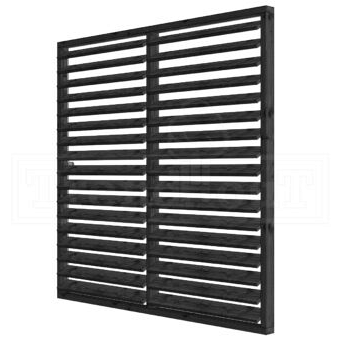 Louvre horizontaal draaibaar 2230x2200mm - module H zwart