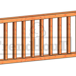 Veranda spijlen 2760x700mm onbehandeld hekwerk C