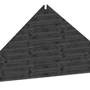 Topgevel Zadeldak XL Vuren zwart