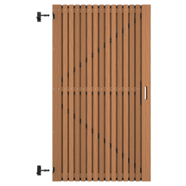 Thermovision Ayous geschaafd latten deur op verstelbaar frame, verticaal, 178 X 99 cm.