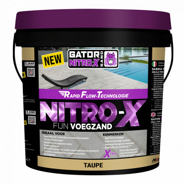 Gator Nitro X fijn Taupe voegmortel 12,5 kg